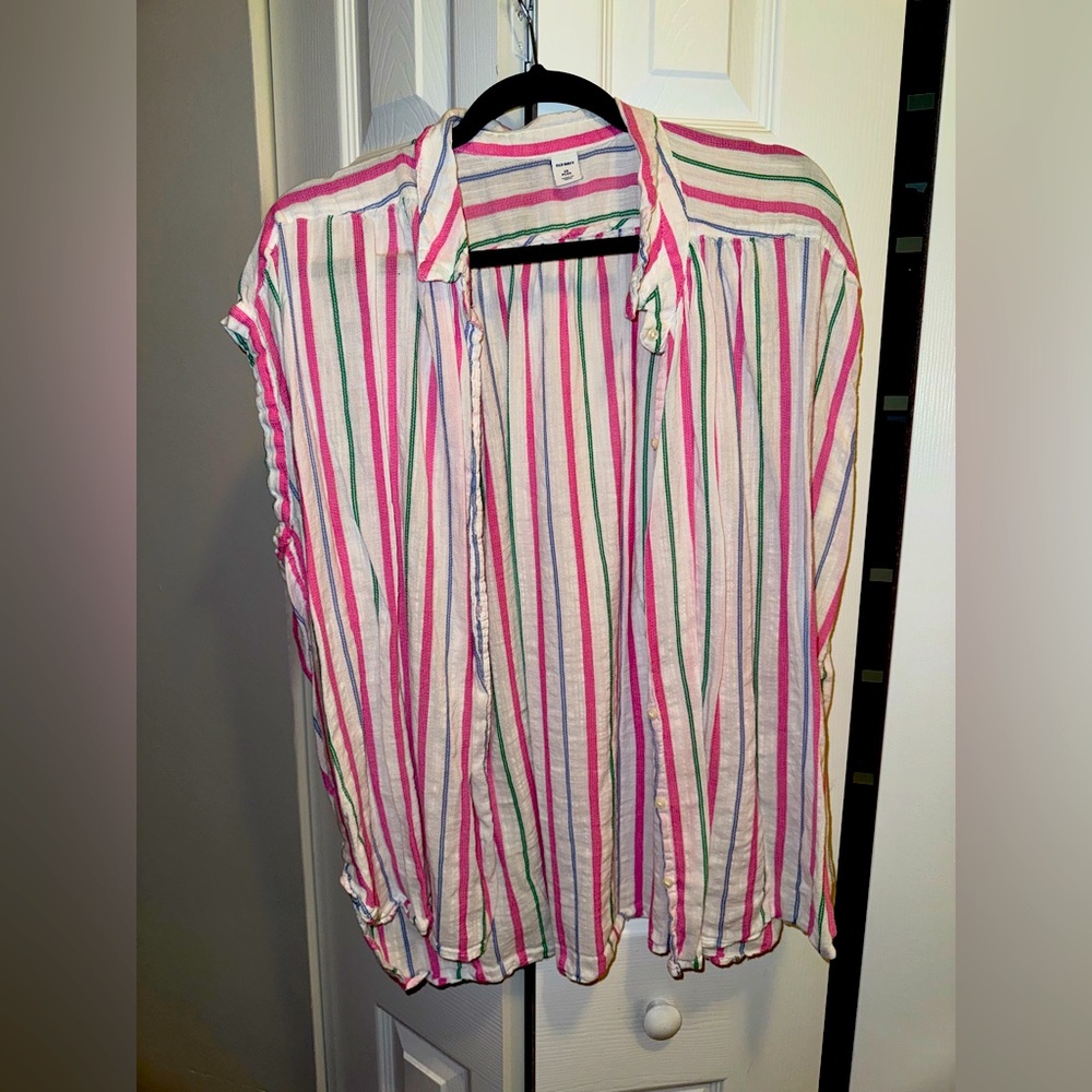 Old Navy linen blend top